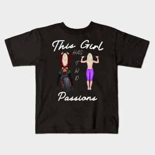This Girl Has two passions Kids T-Shirt